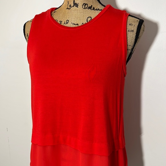 MICHAEL MICHAEL KORS || Sleeveless Orange Mix Blend Top. Sz. M - Picture 5 of 11